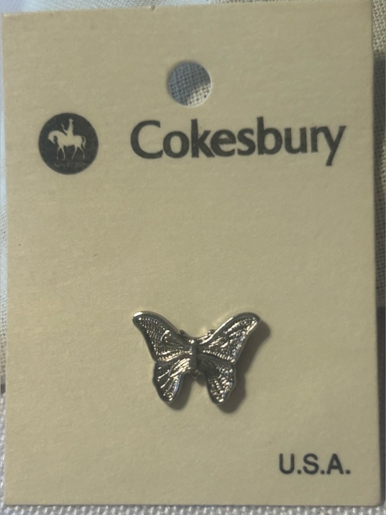 Silver Butterfly Brooch  Silver